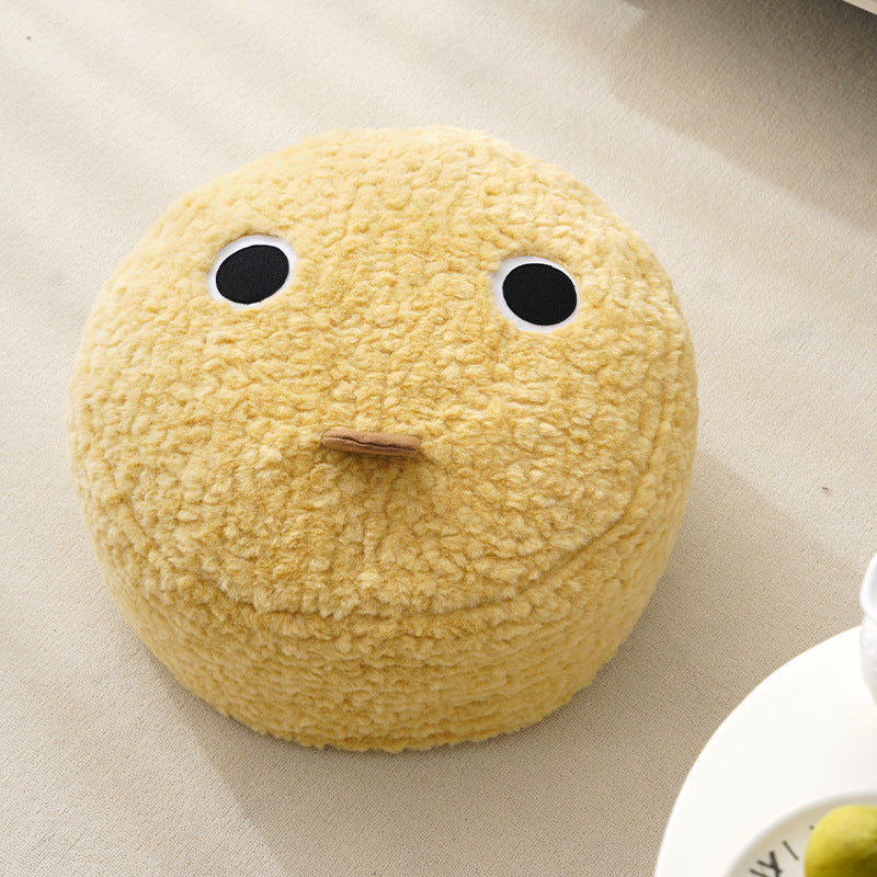 beef sitting pouf with EPP foam balls filling and removable cover