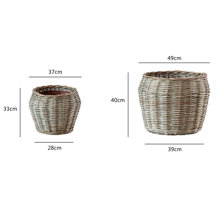 Large Handmade Laundry Basket with Natural Design Kalsten