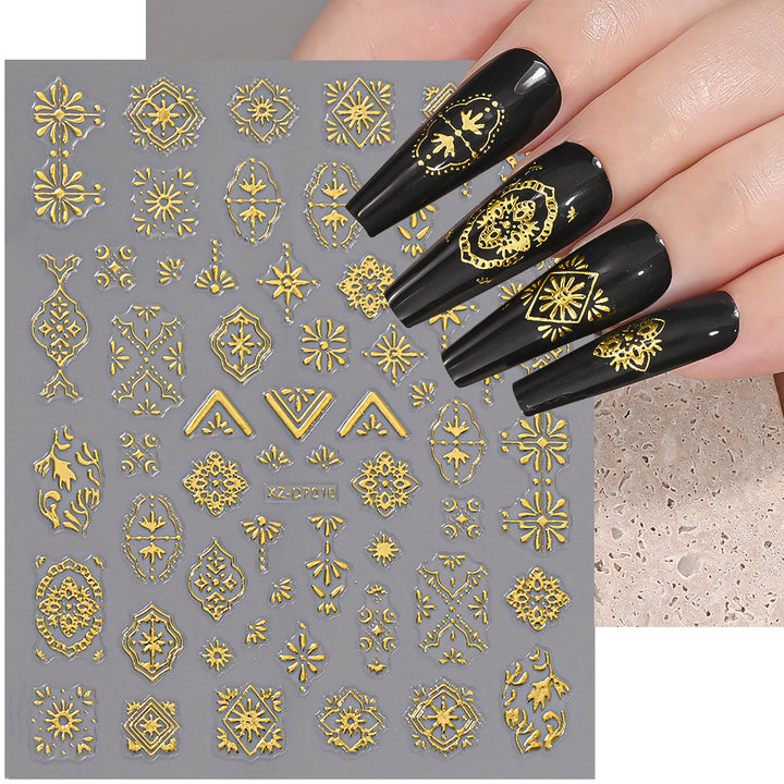 Floral Decorative Nail Art Stickers