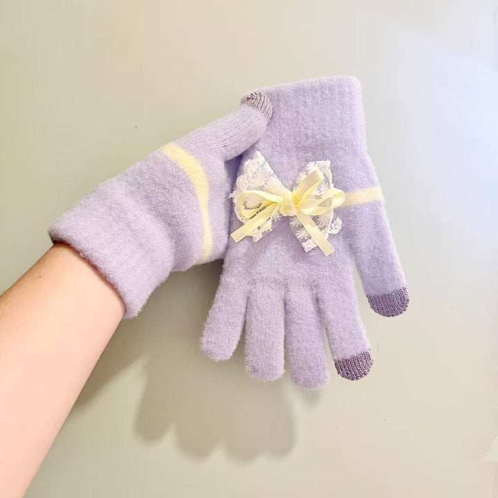 Butterfly Embellished Touchscreen Gloves Kalsten