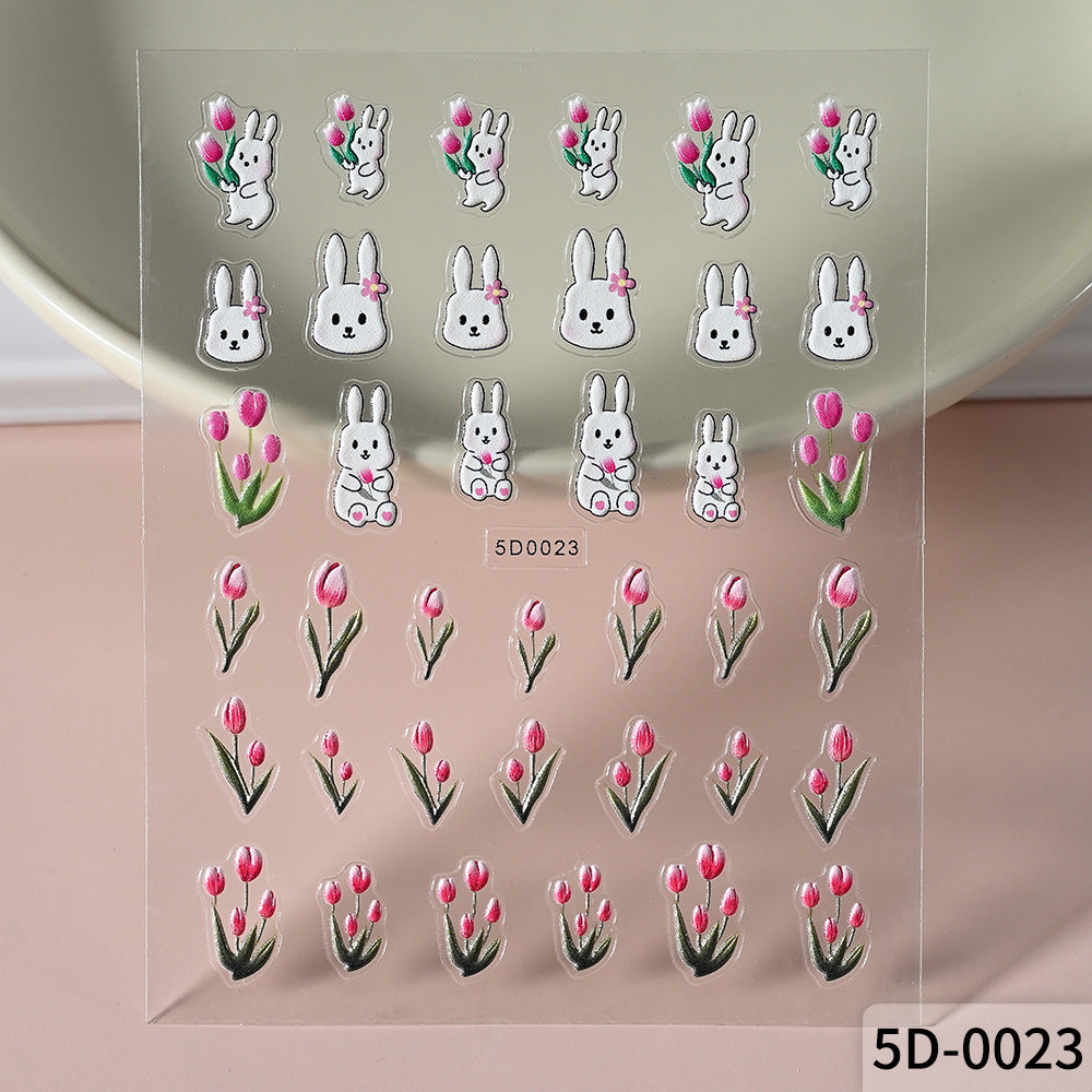 Cute Animal-Themed Nail Art Stickers