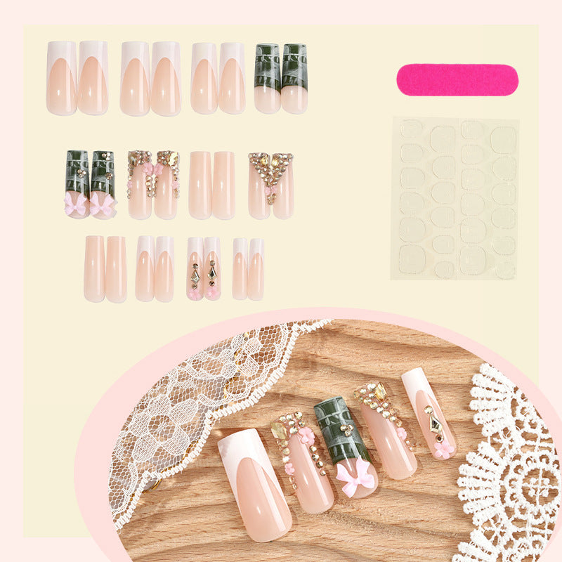 Acrylic Nail Set with Luxurious Decorations Kalsten