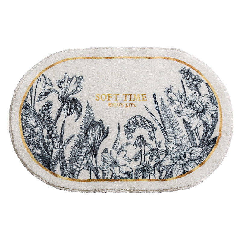 Floral Emblazoned Area Mat Kalsten