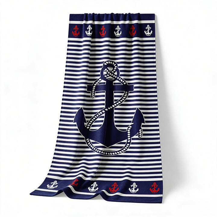 Beach towel with maritime anchor design Kalsten