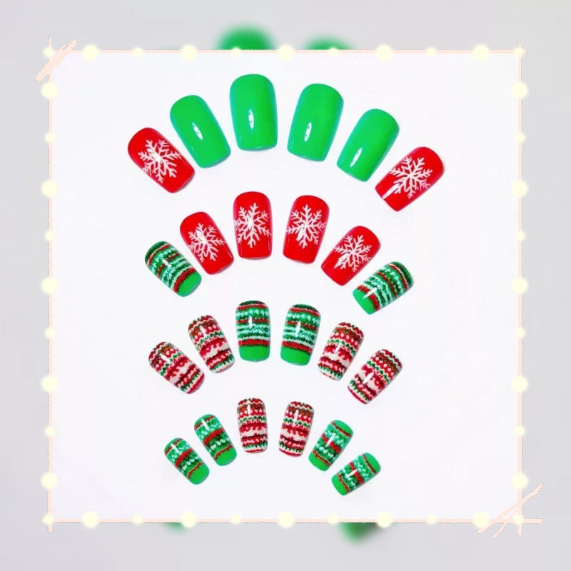 Festive artificial nails with Christmas motifs Kalsten