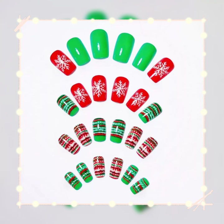 Festive artificial nails with Christmas motifs Kalsten