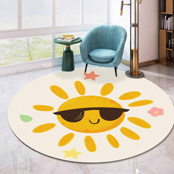 Emoji-Themed Circular Area Rug Kalsten