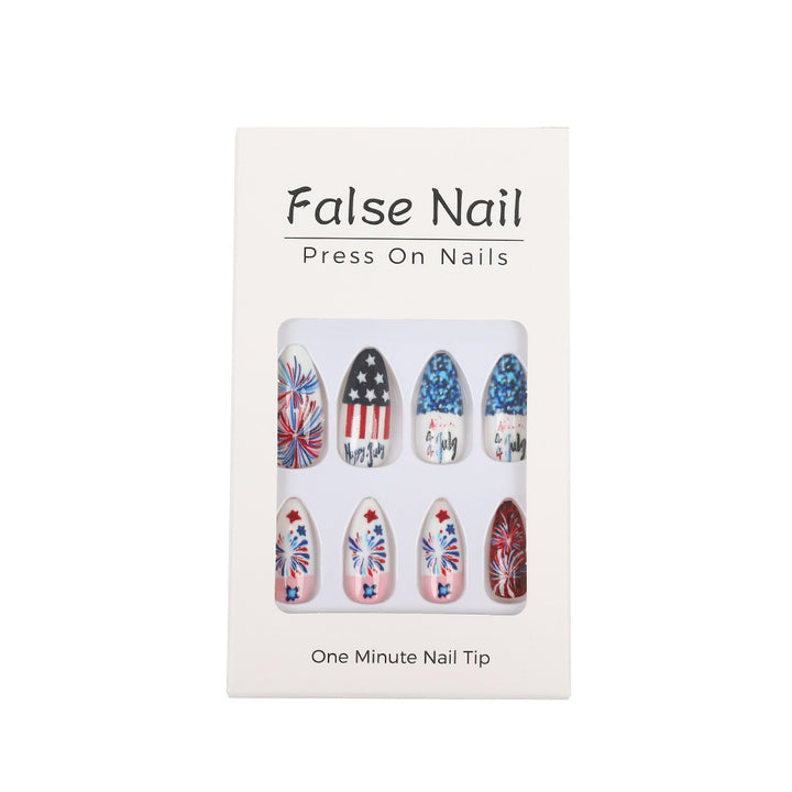 Artificial nails with patriotic designs Kalsten