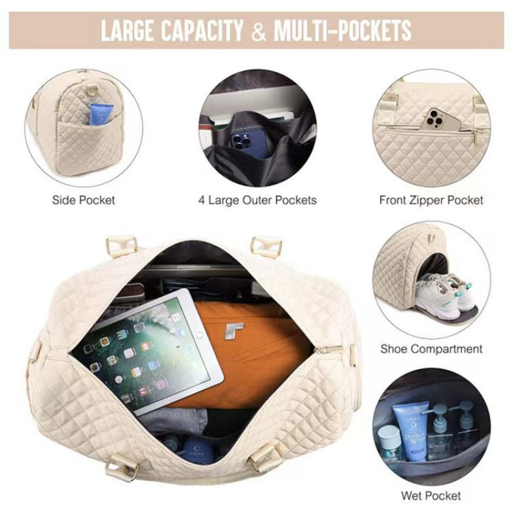 Fashionable and Luxurious Travel Bag with Removable Cosmetic Bag Kalsten