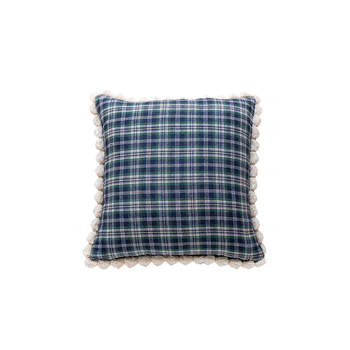 Decorative Velvet Ruffled Flange Square Throw Pillow with Plush Insert