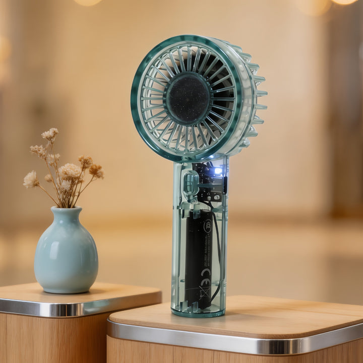Ladies portable USB handheld fan with ergonomic grip Kalsten
