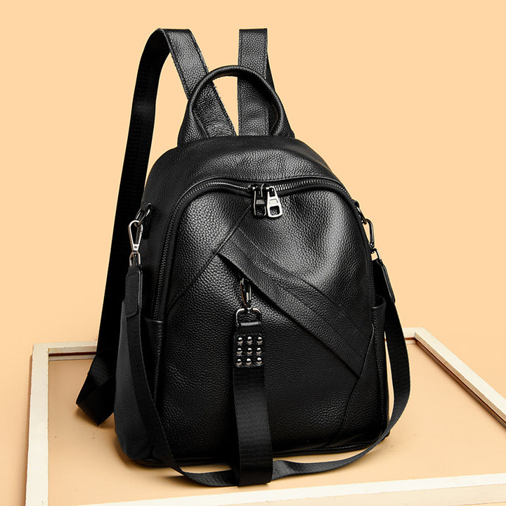 Vintage-Inspired Textured Leather Backpack Kalsten