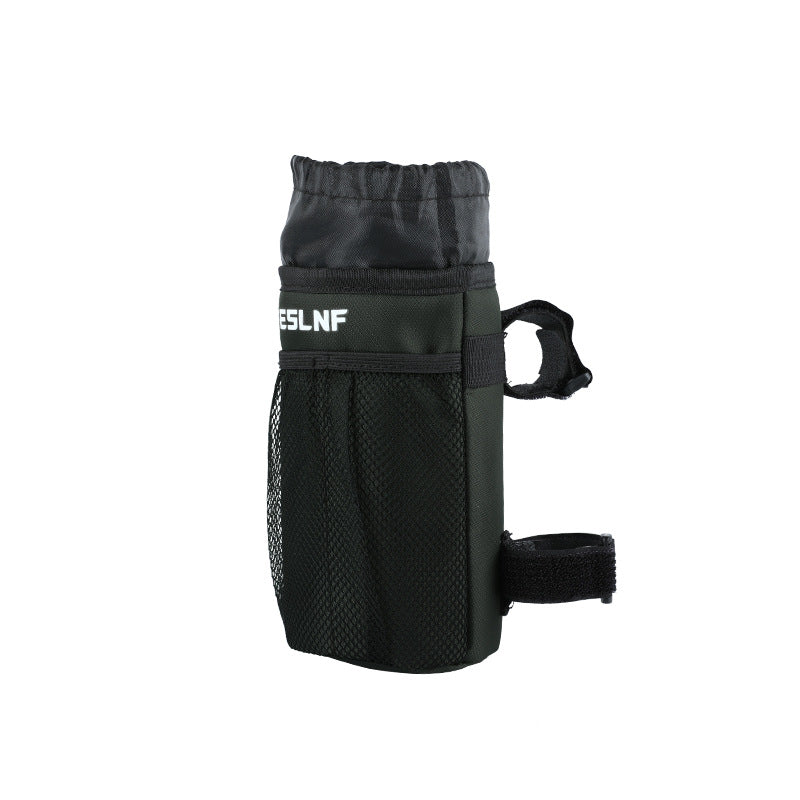insulated bike bottle holder with adjustable Velcro straps and mesh pocket Kalsten
