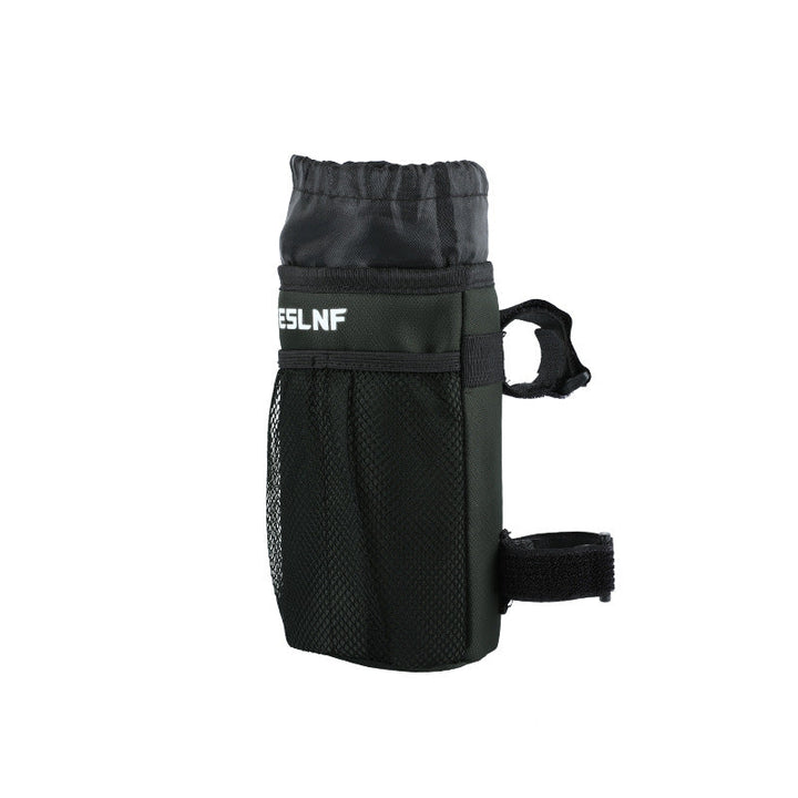 insulated bike bottle holder with adjustable Velcro straps and mesh pocket Kalsten