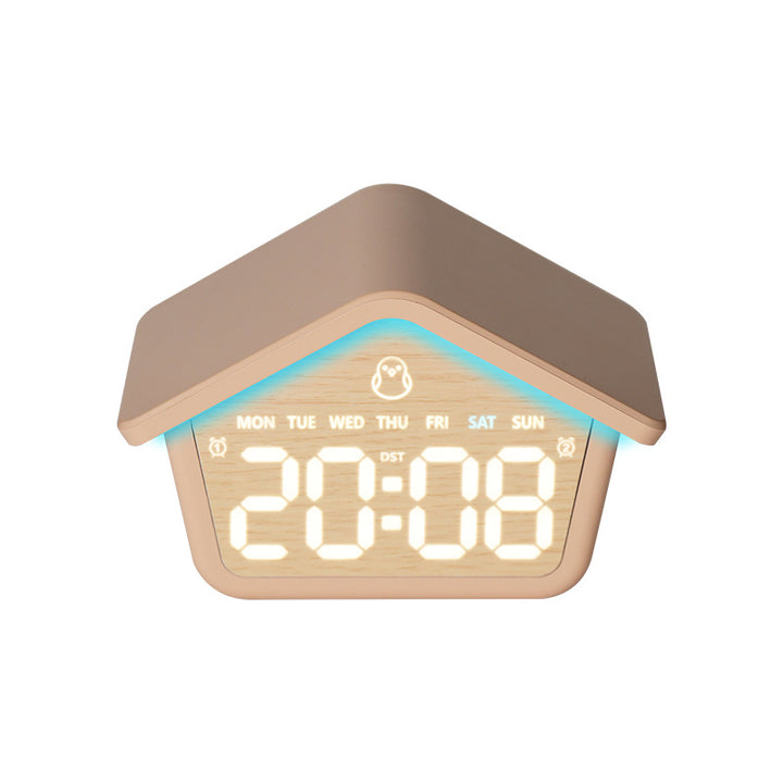 Digital alarm clock in creative house design Kalsten
