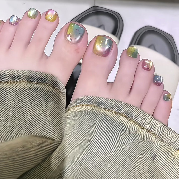 Gradient Color Acrylic Nails Kalsten