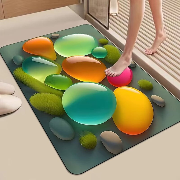 Decorative 3D Pebble Design Bath Mat Kalsten