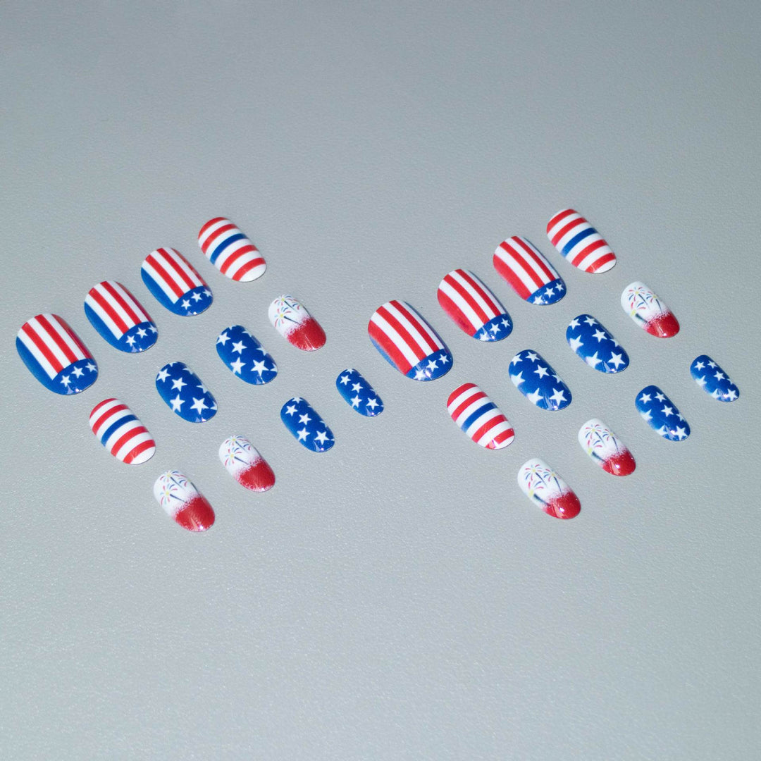 Patriotic Themed Nail Art