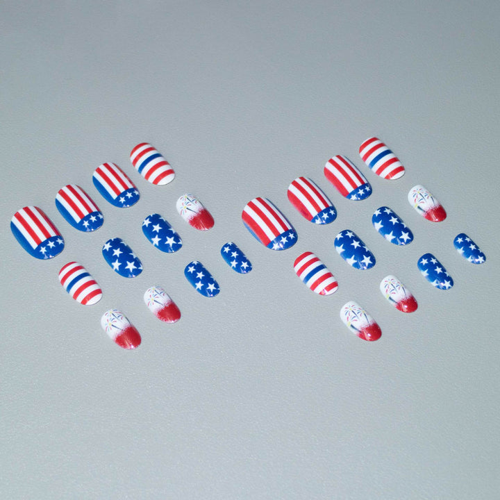 Patriotic Themed Nail Art
