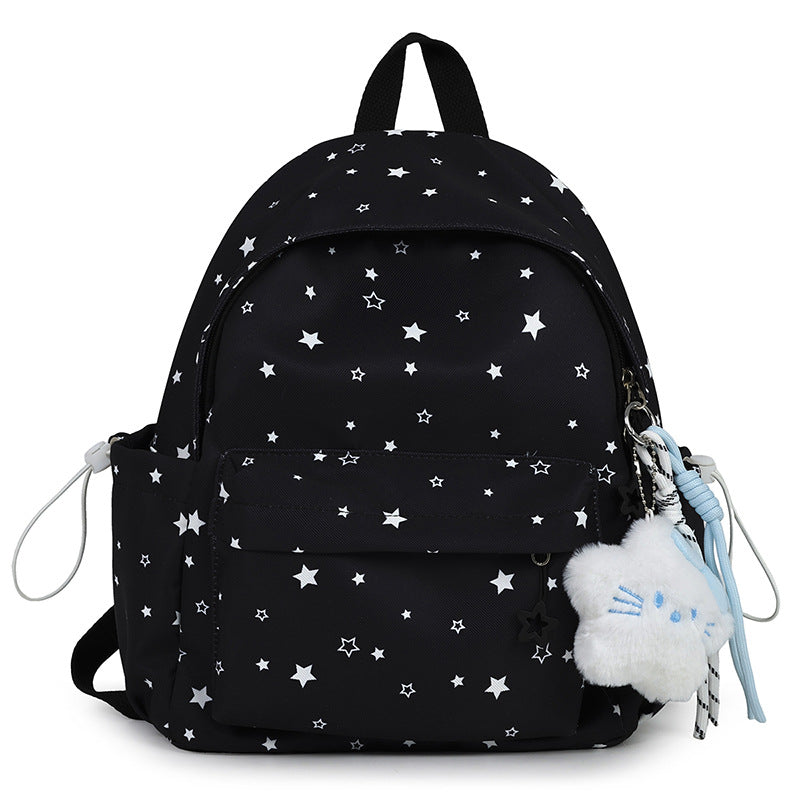 Starry Patterned Plush Backpack kalsten