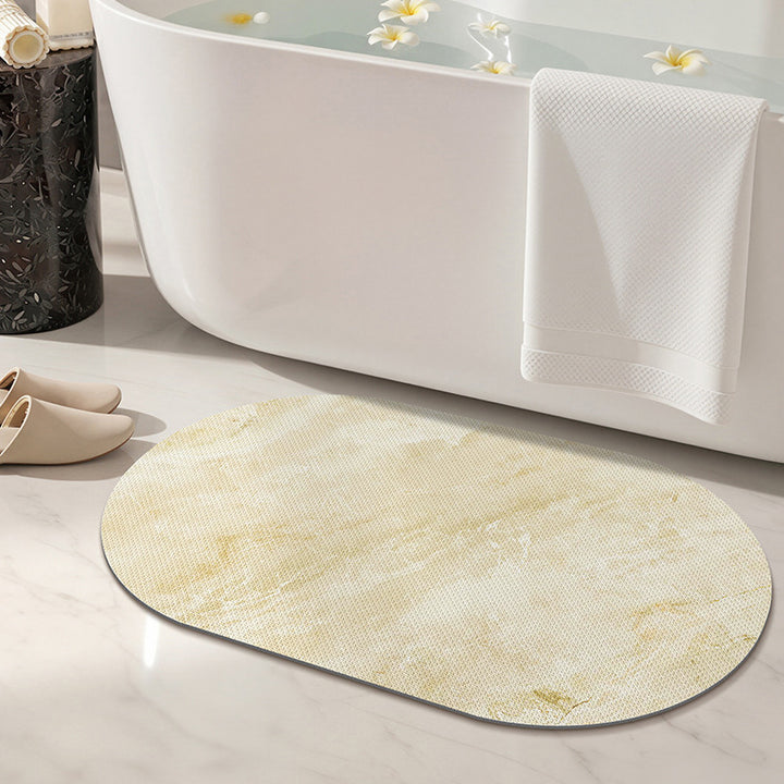 Marble Print Bath Mat for Bathroom Floor Decor