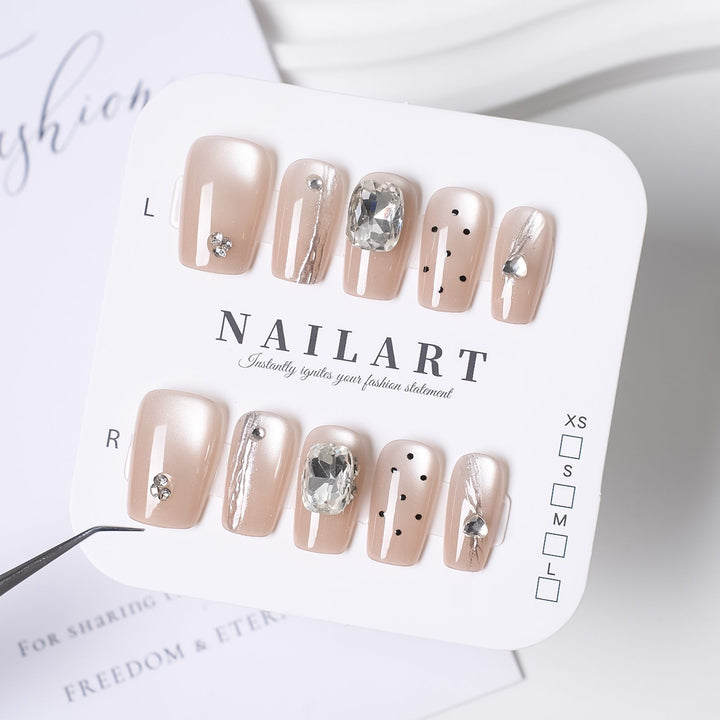Butterfly-Inspired Stiletto Press-On Nails