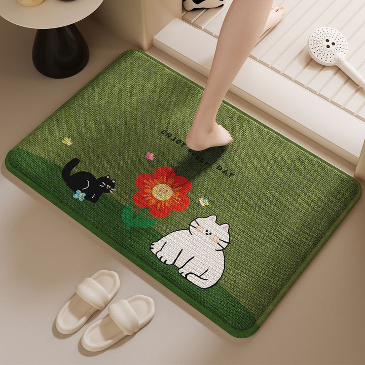 Fun Cat-Themed Bath Mat Kalsten