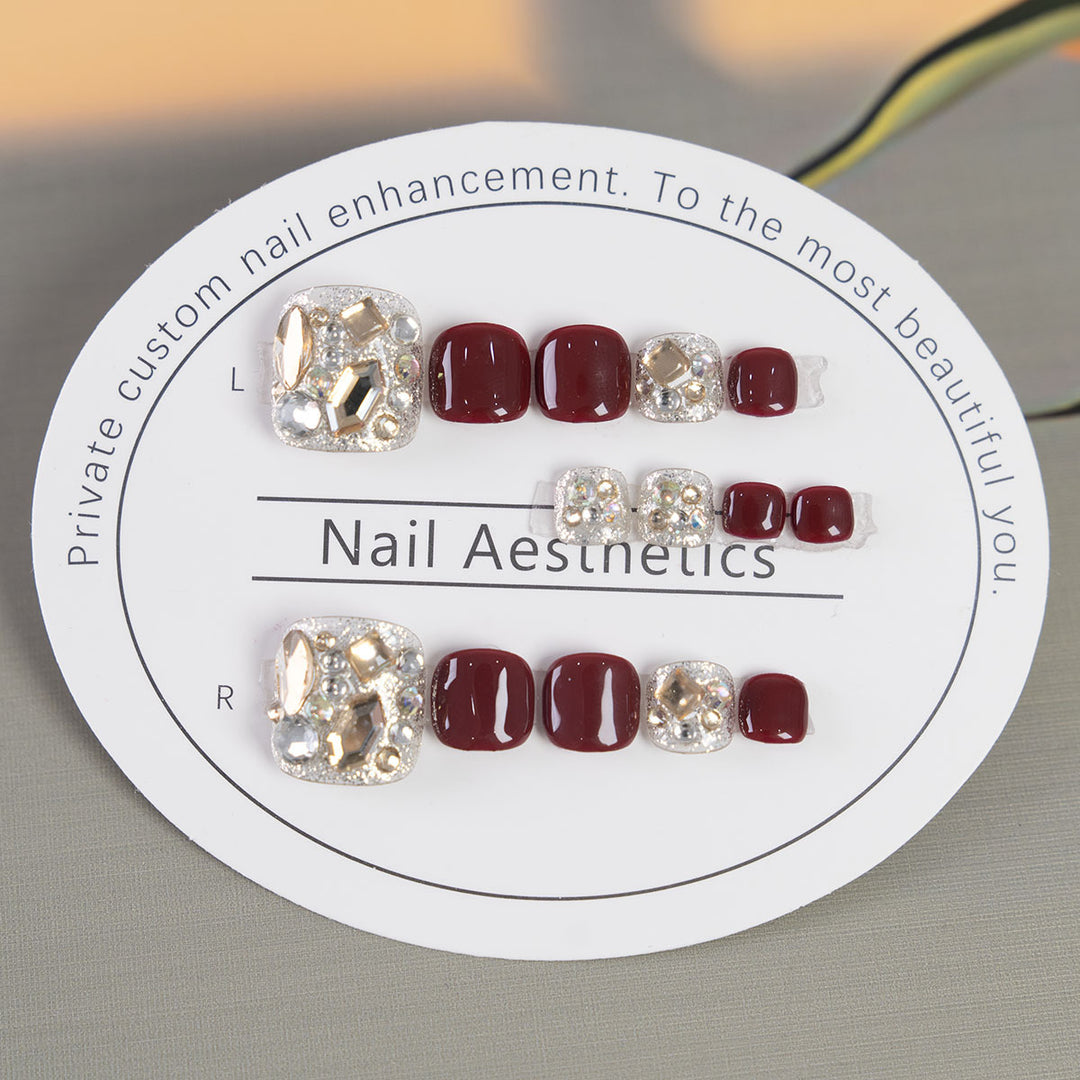 Decorative Rhinestone Toenails