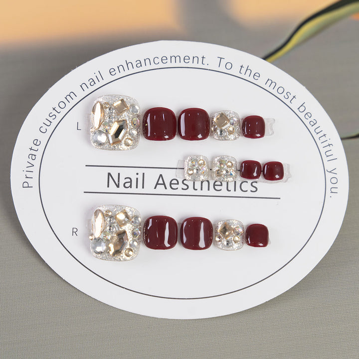 Decorative Rhinestone Toenails