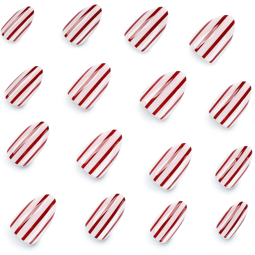 Artistic nail art with striped design Kalsten