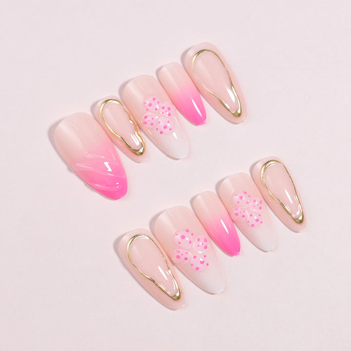 Elegant Ombre Floral Design Press-On Nails Kalsten
