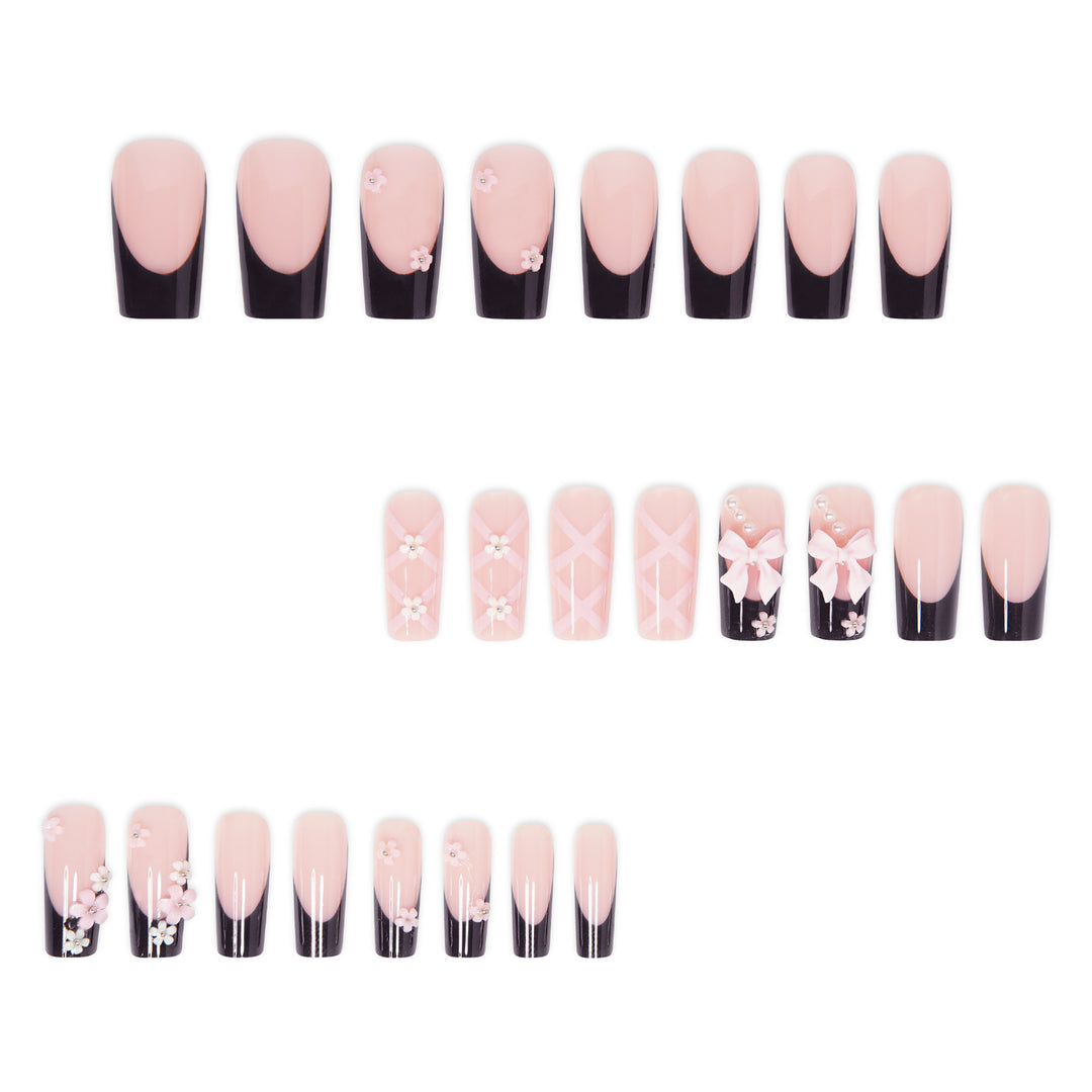 Decorative 3D Floral Press-On Nails Kalsten