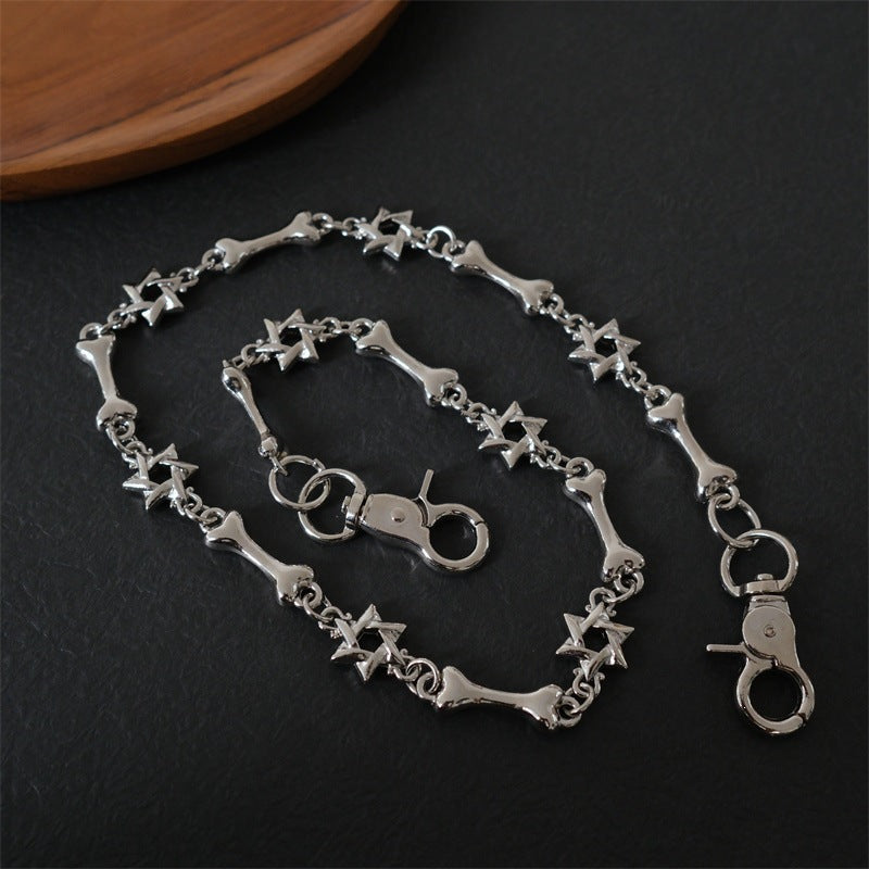 Elegant necklace with cross and bone pendants Kalsten
