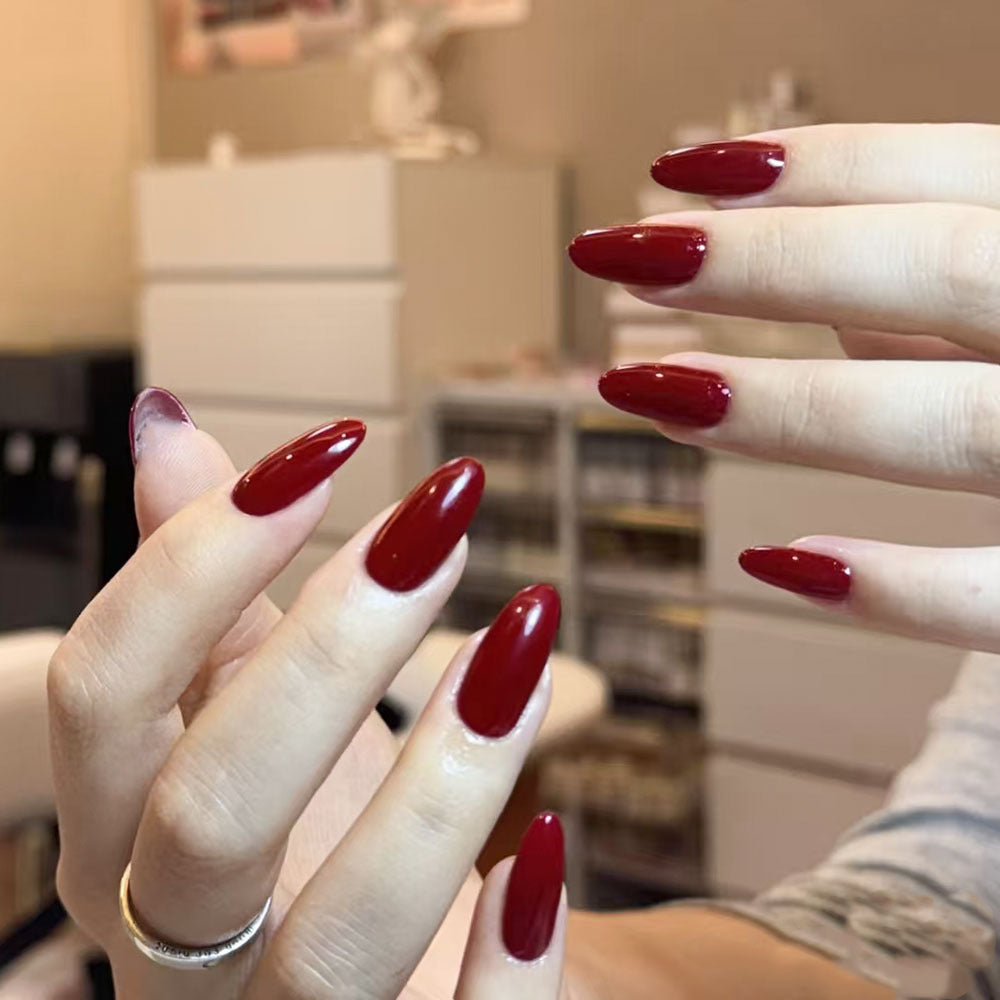 Elegant Long Almond Press-On Nails