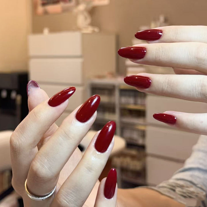 Elegant Long Almond Press-On Nails