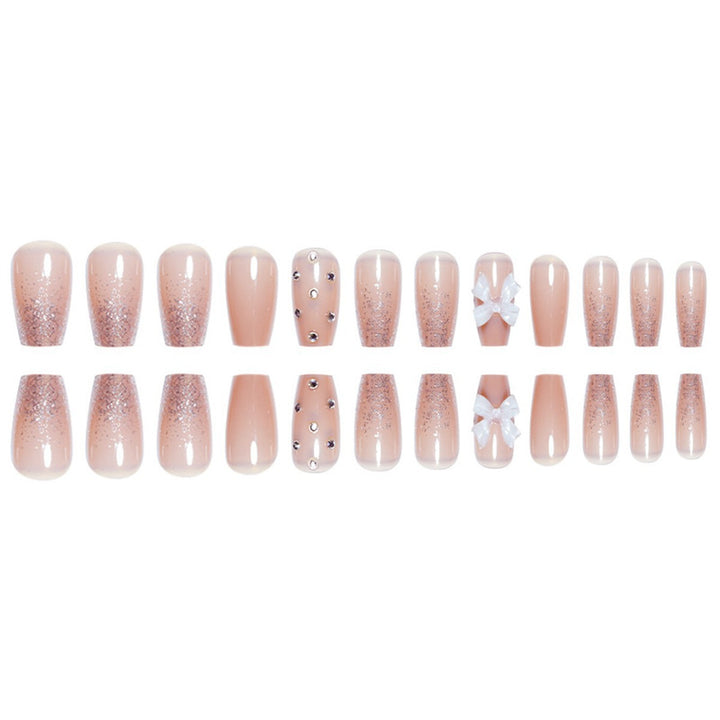 Decorative Press-On Nails with Butterfly and Gem Accents Kalsten