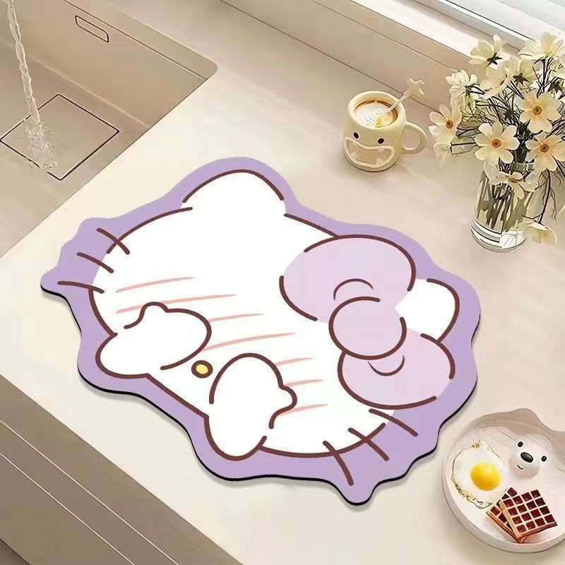 Cute Cat-Shaped Plush Bath Rug