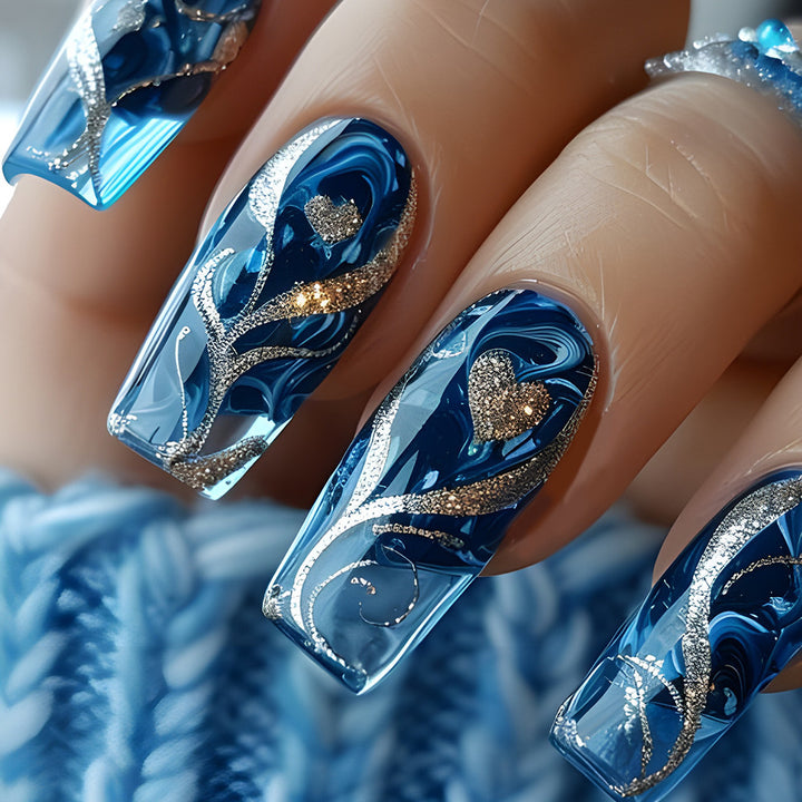 Nail set with floral designs Kalsten