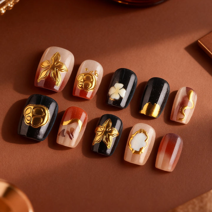 Gothic Themed Nail Art Set Kalsten