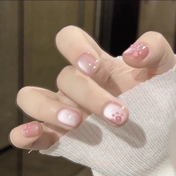 Artistic Press-On Nail Set with Unique Leopard Design Kalsten
