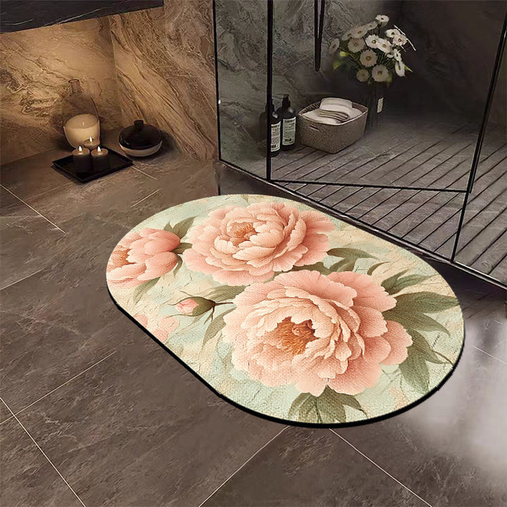 Luxury Floral Bathroom Mat Kalsten