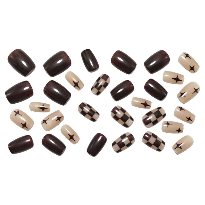 Artificial nails with modern geometric patterns Kalsten