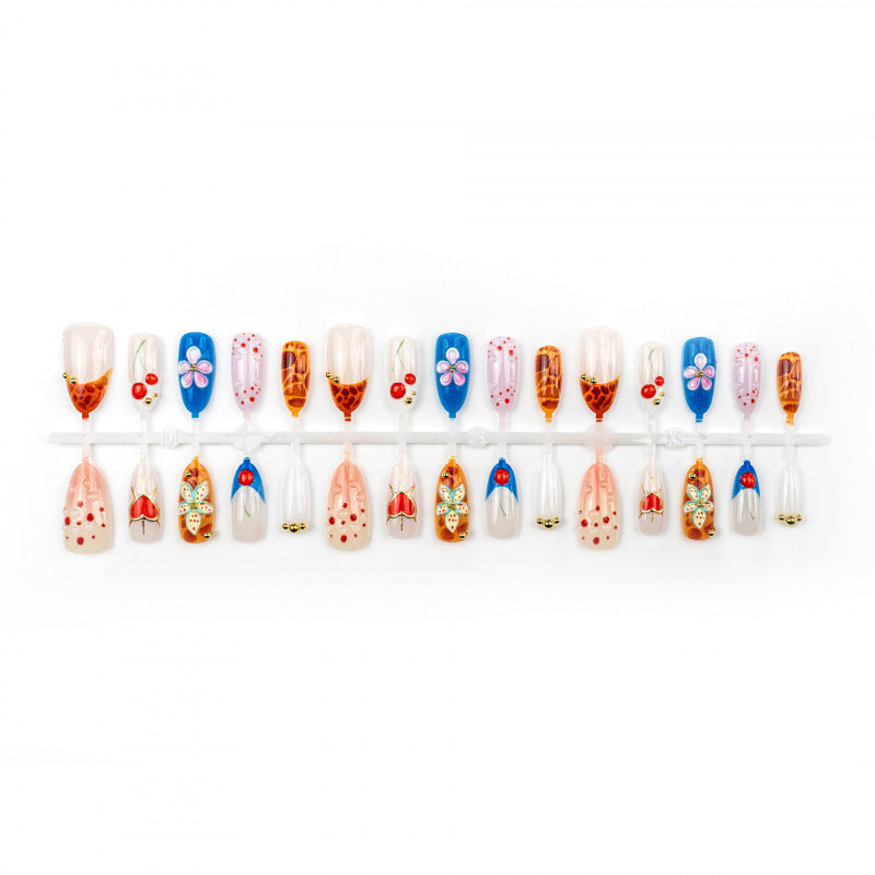 Artistic Handmade Press-On Nail Art Collection