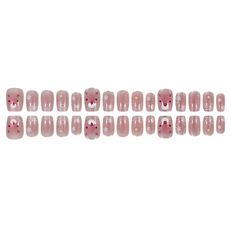 Glittery Holiday-Themed Press-On Nails Kalsten