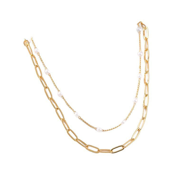 Double Layered Pearl Chain Anklet Kalsten