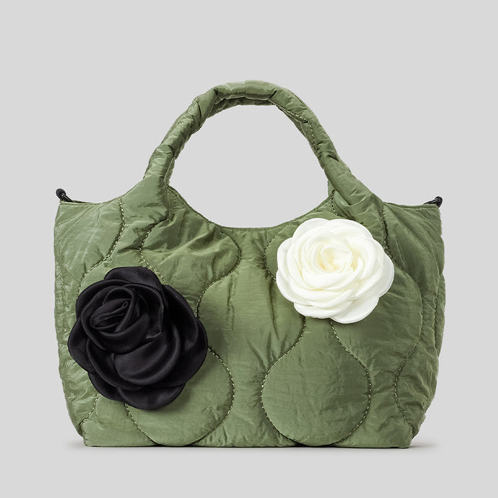Floral Embellished Quilted Handbag