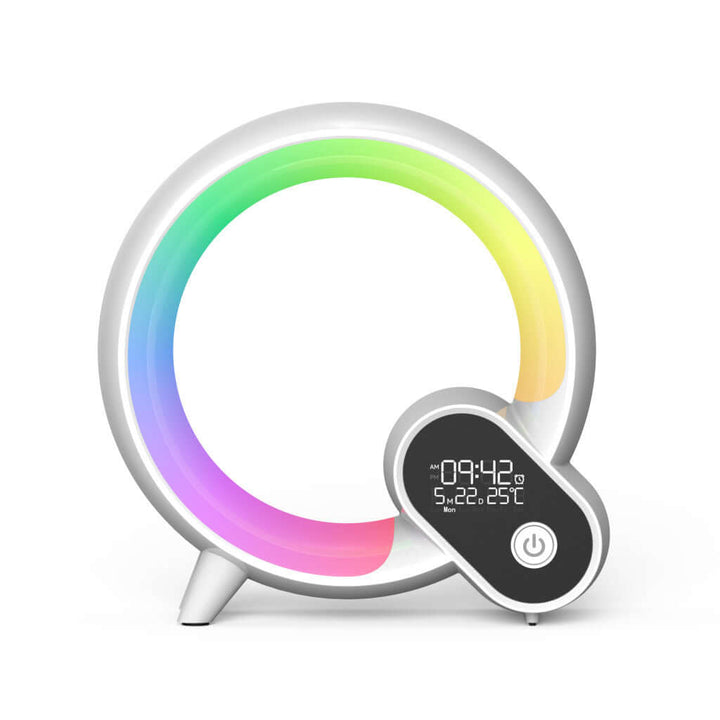 Creative Q Light Analog Sunrise Digital Display Alarm Clock Bluetooth Audio Intelligent Wake-up Q Colorful Atmosphere Light | Kalsten