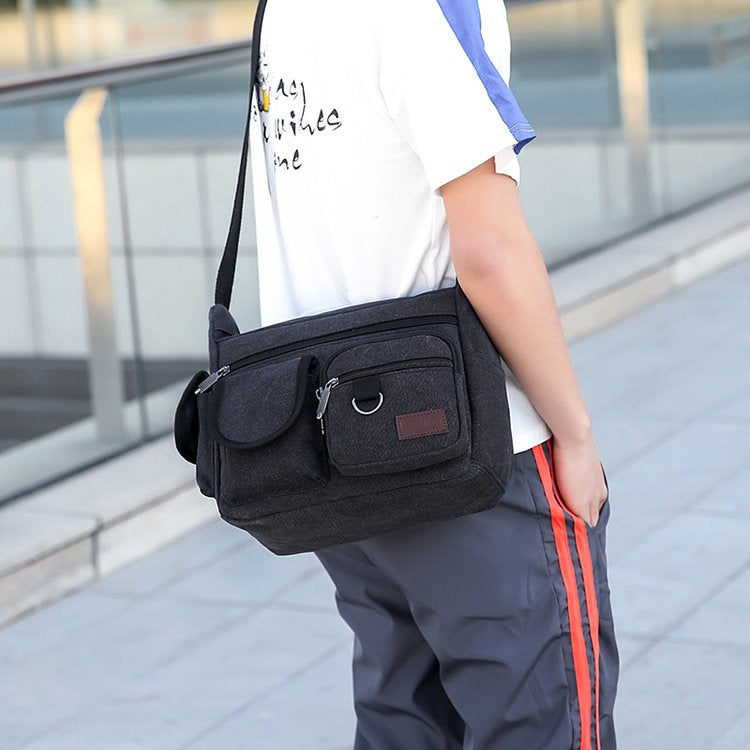 Versatile Canvas Messenger Bag