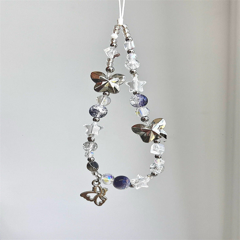 Women’s Decorative Butterfly Beaded Charm Lanyard Kalsten