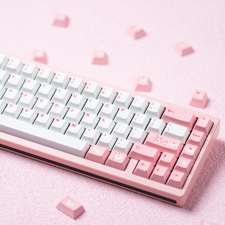 Custom Pink Keycap Mechanical Keyboard Kalsten